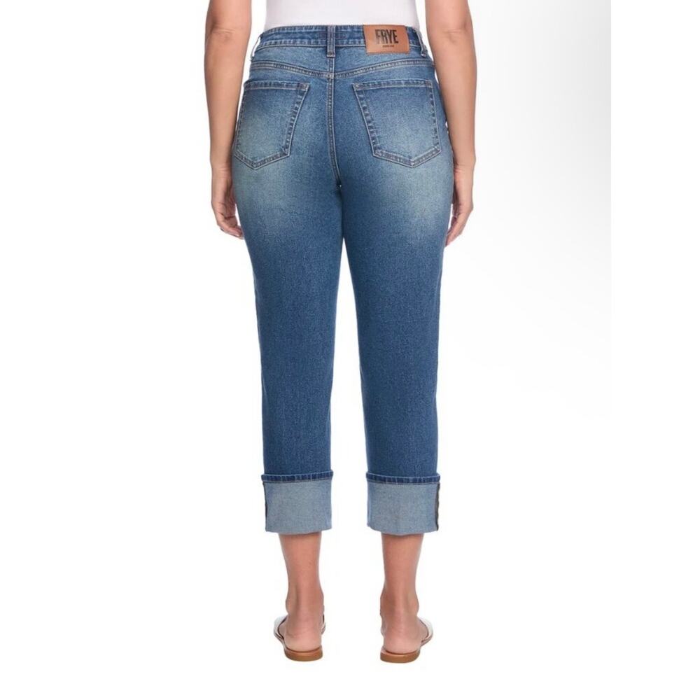 NWT Frye High Rise Cuffed Straight Leg Crop Jeans Women’s Size 8/29 Medium Wash - Picture 5 of 15